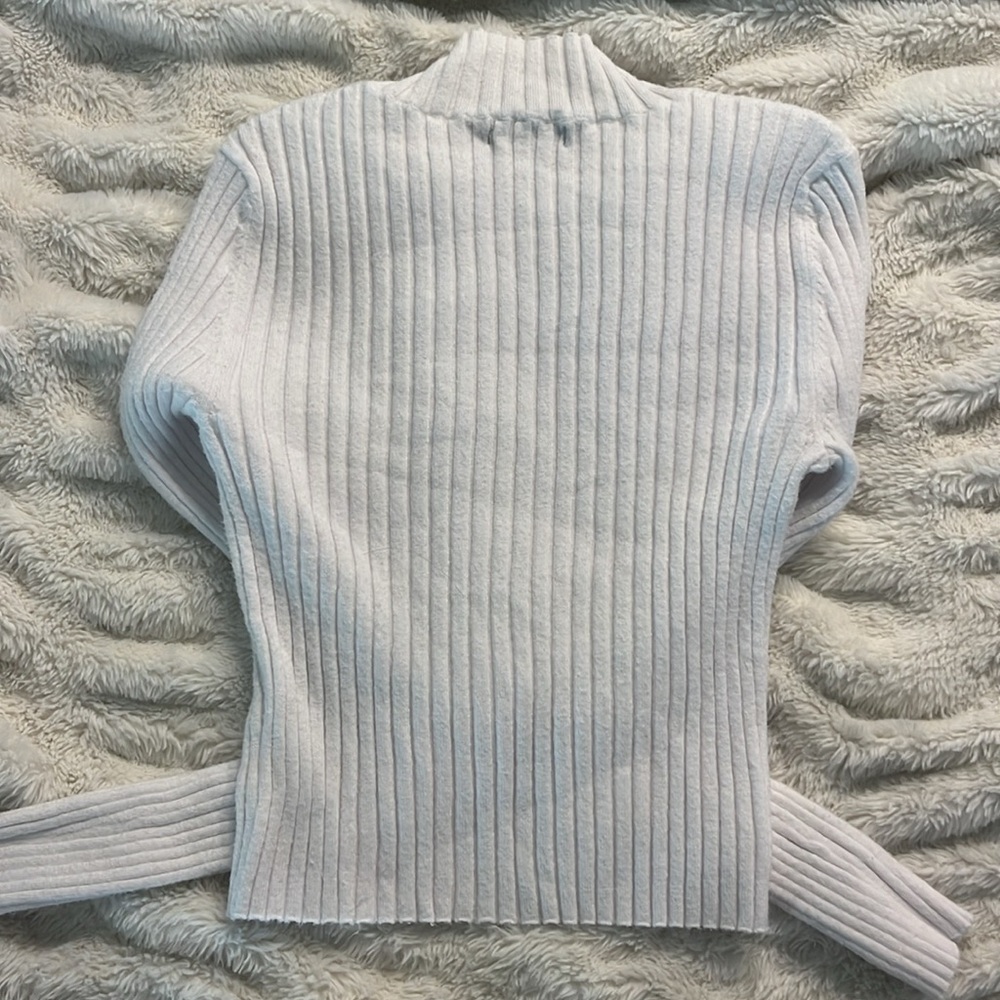 White Ribbed long sleeve - Picture 3 of 4